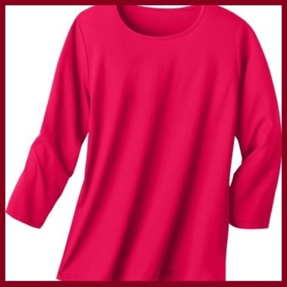 Tops - Plus Size Knit Top With 3/4'" Sleeve